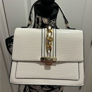 Aldo White Croc-Embossed Women's Bag